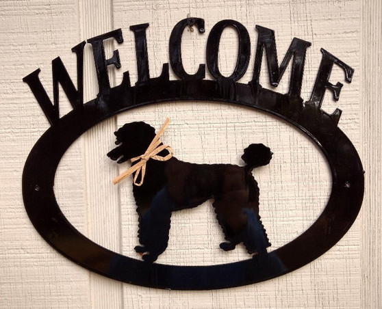 Poodle Welcome Sign