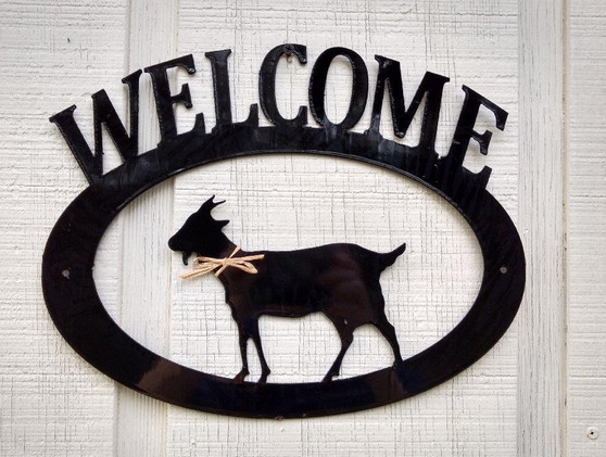 Goat Welcome Sign