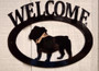 English Bulldog Welcome Sign