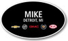 Edmark Black Oval Name Badge