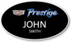 Prestige Cadillac Black Oval Name Badge