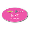 Chevrolet Buick Pink Oval Name Badge