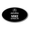 Acura Black Oval Name Badge