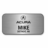 Acura Brushed Aluminum 3" x 1.5" Name Badge