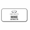 Infiniti white 3" x 1.50" Name Badge