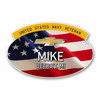 Chevrolet Veteran USA Flag Oval Name Badges