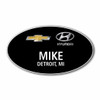 Chevrolet Hyundai Black Oval Name Badge