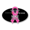 Chrysler Dodge Jeep Ram Breast Cancer Awareness Oval Name Badge