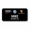 Flemington Audi VW Porsche 3" x 1.5" Black Name Badge