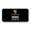 Flemington Porsche 3" x 1.5" Black Name Badge
