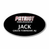 Patriot Insurance Black Oval Name Badge
