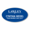 Lawley Blue Oval Name Badge