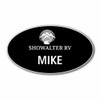 Showalter RV Black Oval Name Badge