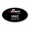 Jeff Schmitt Black Oval Name Badge