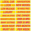 15'' Red & Yellow Sign 12pk {EZ132}