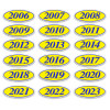 Blue & Yellow Oval Year Model {EZ198-B}