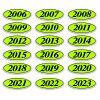 Chartreuse & Black Oval Year Model 12pk {EZ198-C}