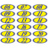 Blue & Yellow Two Digit Oval Year Model {EZ225-B}