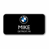 BMW 3" x 1.5" Black Name Badge 