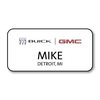 Buick GMC 2023 White 3" x 1.5" Name Badge