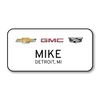 Chevrolet GMC Cadillac White 3" x 1.5" Name Badge Current Logos