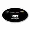 Hyundai Buick GMC Chevrolet Black Oval Name Badge