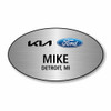 Kia Ford Silver Oval Name Badge