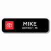 Toyota Current Logo - Icon Only 3.25" x 1" Black Name Badge