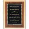 Walnut Plaque with Brass Engraving Plate P640