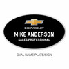 Chevrolet Black Oval Name Plate/Sign with Velcro
