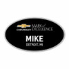 Chevrolet Mark of Excellence Black Oval Name Badge