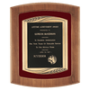 14" x 17" American Walnut Frame with Maroon Velour Background and Black Laser Engravable Plate in an Antique Bronze Finished Frame Casting