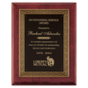 11" x 14" Rosewood Piano Finish Plaque w/Antique Bronze Cast Frame and Black Brass Plate