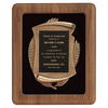 14" x 17" American Walnut Frame w/Black Velour Back/Bronze Finish Frame/Black Brass Plate