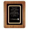 12" x 15" American Walnut Airflyte Frame w/Black Velour & Black Florentine LaserFX Plate
