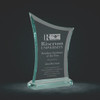 Contemporary Jade Glass Award with Oval Shaped Base