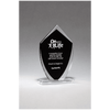 Shield Shaped Glass Award with Black Silkscreened Center