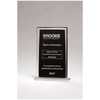 Rectangular Glass Award with Black Silkscreened Center
