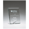 Clear Glass Award with Silver Plated Easel Post