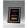 Black Glass Plaque with Gold Border and Easel Back