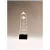 Crystal Obelisk with Prism-Effect Top and Black Base