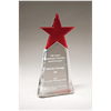Red Crystal Star on Clear Crystal Base