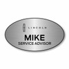 Lincoln Silver Oval Name Badge
