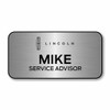 Lincoln 3" x 1.5" Silver Name Badge