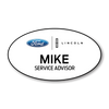 Ford Lincoln White Oval Name Badge