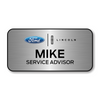 Ford Lincoln Silver 3" x 1.5" Name Badge