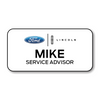 Ford Lincoln White 3" x 1.5" Name Badge