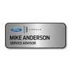 Ford Lincoln Silver 3" x 1.25" Name Badge