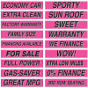 15 inch Hot Pink Adhesive Sign {12 pk} 