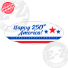 250 America Oval Decals